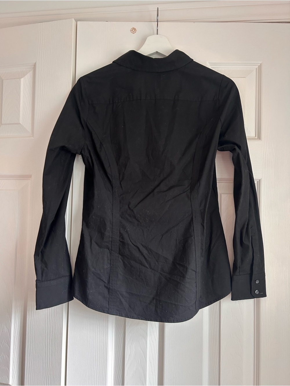 Black Women's Tailored Button-Up Shirt